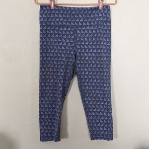 ZOBHA Crocus Tummy Slimming Cropped Leggings in Light Blue, Sz L